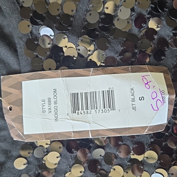 NWT Victor Alfaro Black Sequin Tank Top - Picture 6 of 7